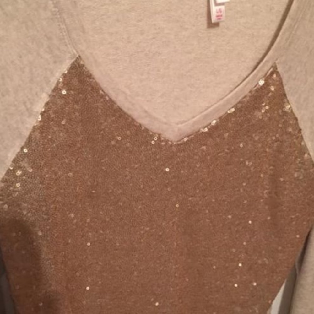 Women’s size large gold glitter top